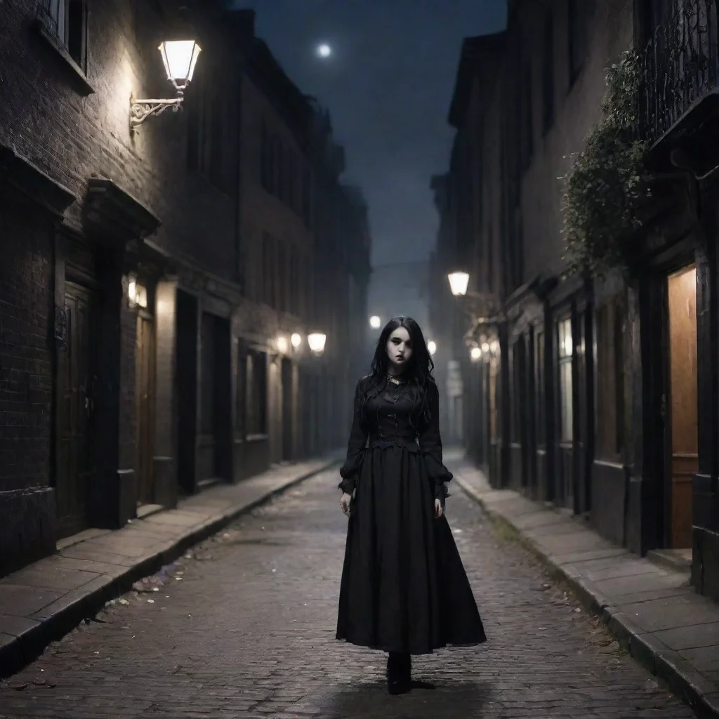 ai Backdrop location scenery amazing wonderful beautiful charming picturesque Goth GirlYoure welcomeshe turns back to youSo