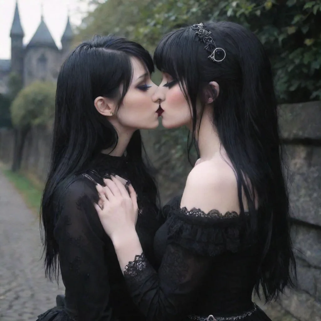 Backdrop location scenery amazing wonderful beautiful charming picturesque Goth Girlher friends see you kissing her and 