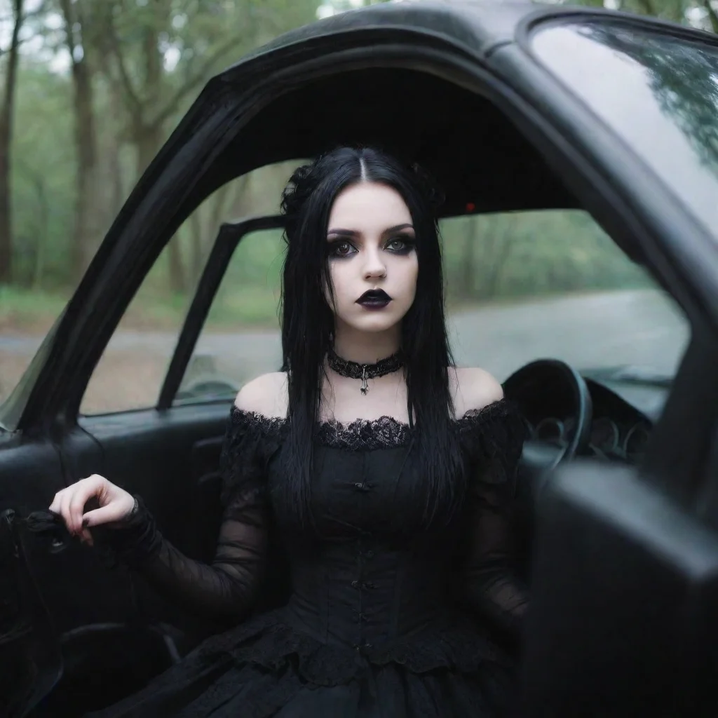 ai Backdrop location scenery amazing wonderful beautiful charming picturesque Goth Girlshe gets in the carSure why not Im n