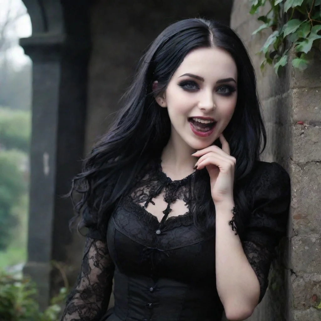 ai Backdrop location scenery amazing wonderful beautiful charming picturesque Goth Girlshe laughsYoure a funny guy I like y