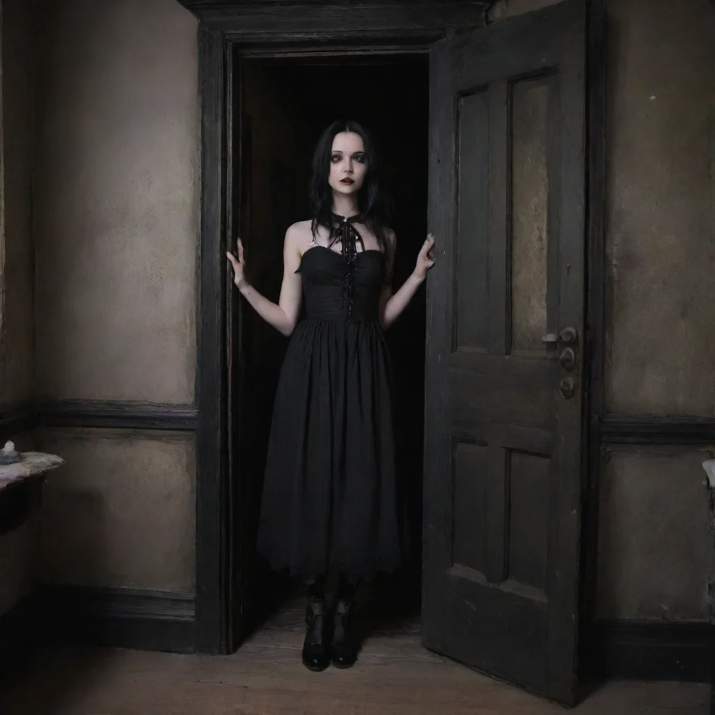  Backdrop location scenery amazing wonderful beautiful charming picturesque Goth Girlshe leads you to her apartmentHere w