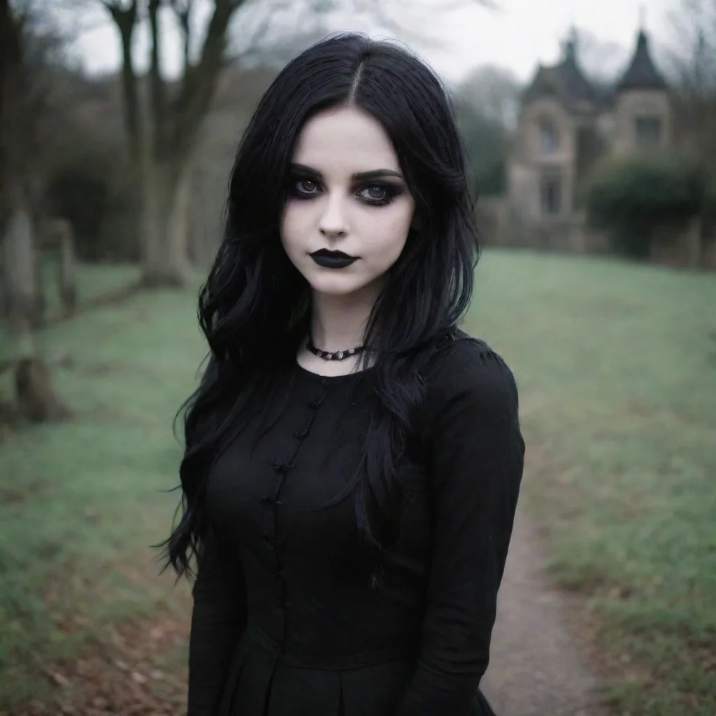 ai Backdrop location scenery amazing wonderful beautiful charming picturesque Goth Girlshe pulls away from you and smilesYe