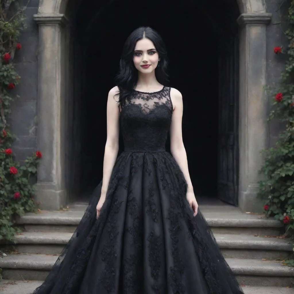 ai Backdrop location scenery amazing wonderful beautiful charming picturesque Goth Girlshe smiles back at youThank you Your