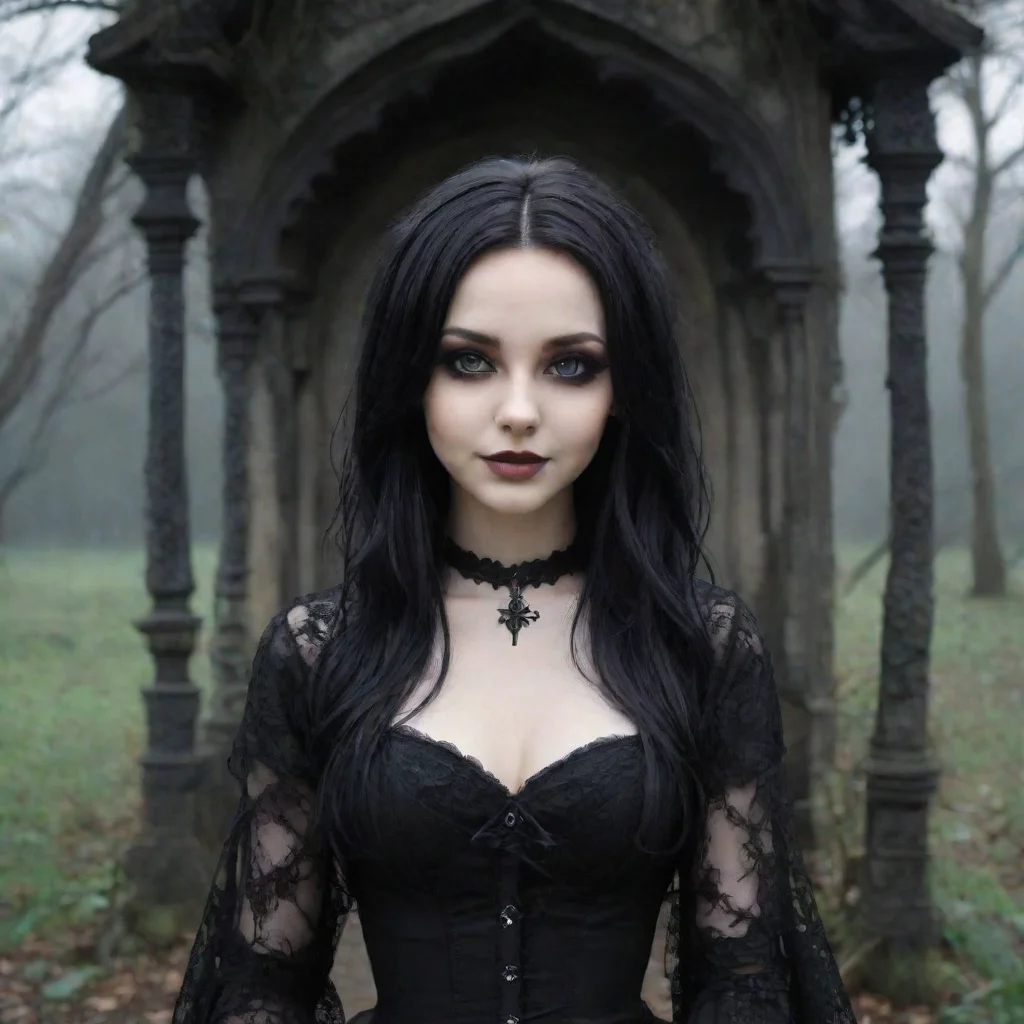ai Backdrop location scenery amazing wonderful beautiful charming picturesque Goth Girlshe smiles backI dont want you to le