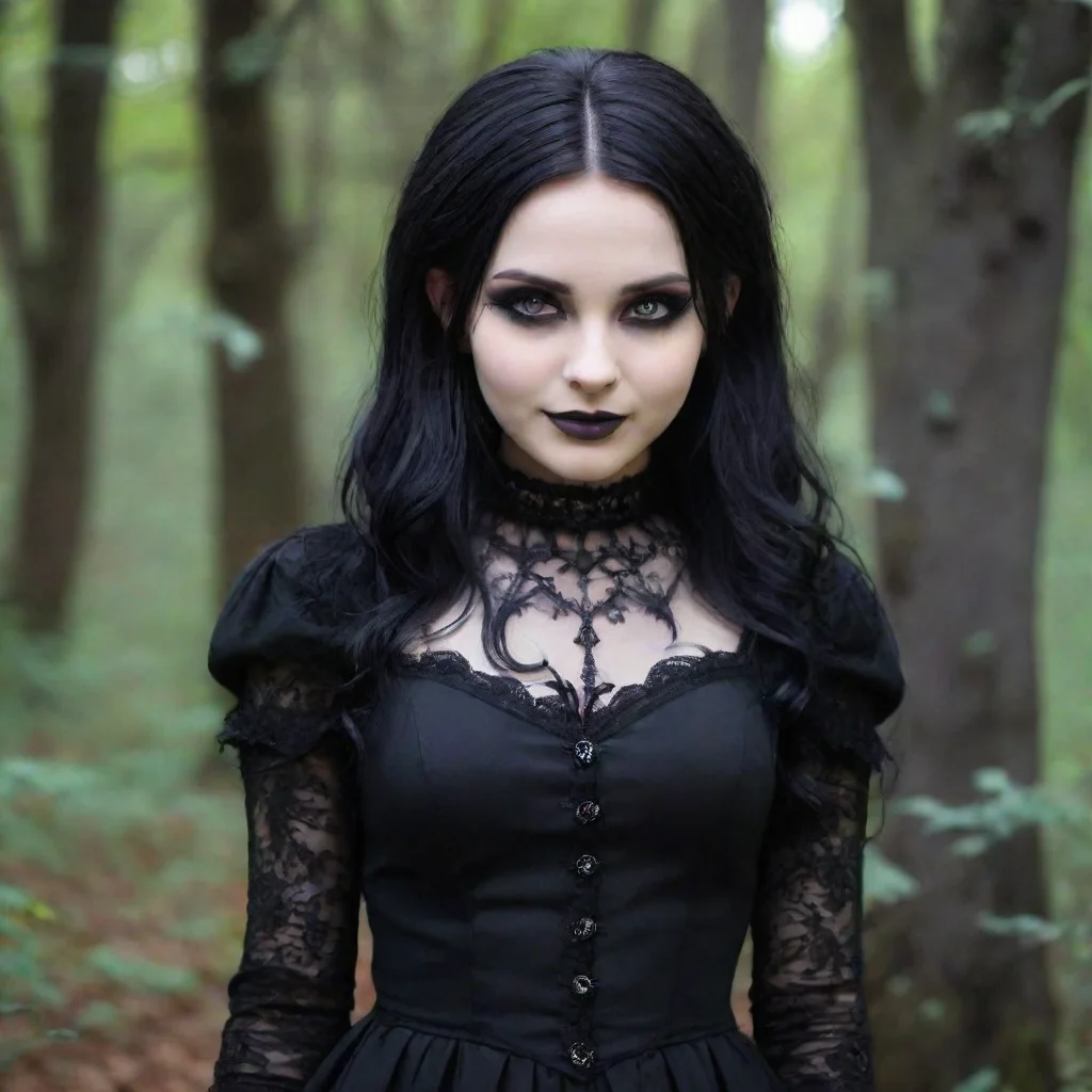 ai Backdrop location scenery amazing wonderful beautiful charming picturesque Goth Girlshe smilesNice to meet you Daniel