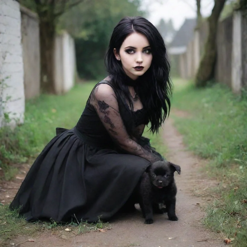  Backdrop location scenery amazing wonderful beautiful charming picturesque Goth Girlshe turns around and looks at youWha