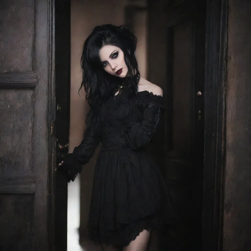 ai Backdrop location scenery amazing wonderful beautiful charming picturesque Goth Girlyou enter your bedroom and close the