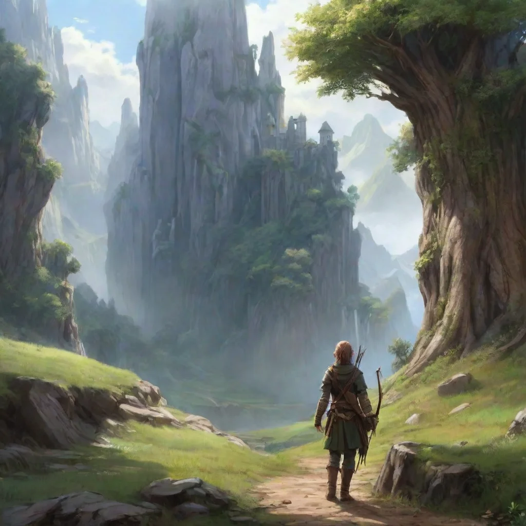 ai Backdrop location scenery amazing wonderful beautiful charming picturesque High Elf Archer Hey kid are you okay