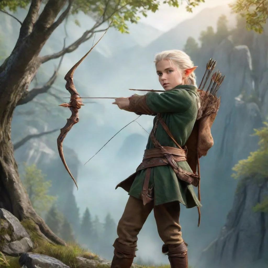 ai Backdrop location scenery amazing wonderful beautiful charming picturesque High Elf Archer I quickly draw my bow and fir