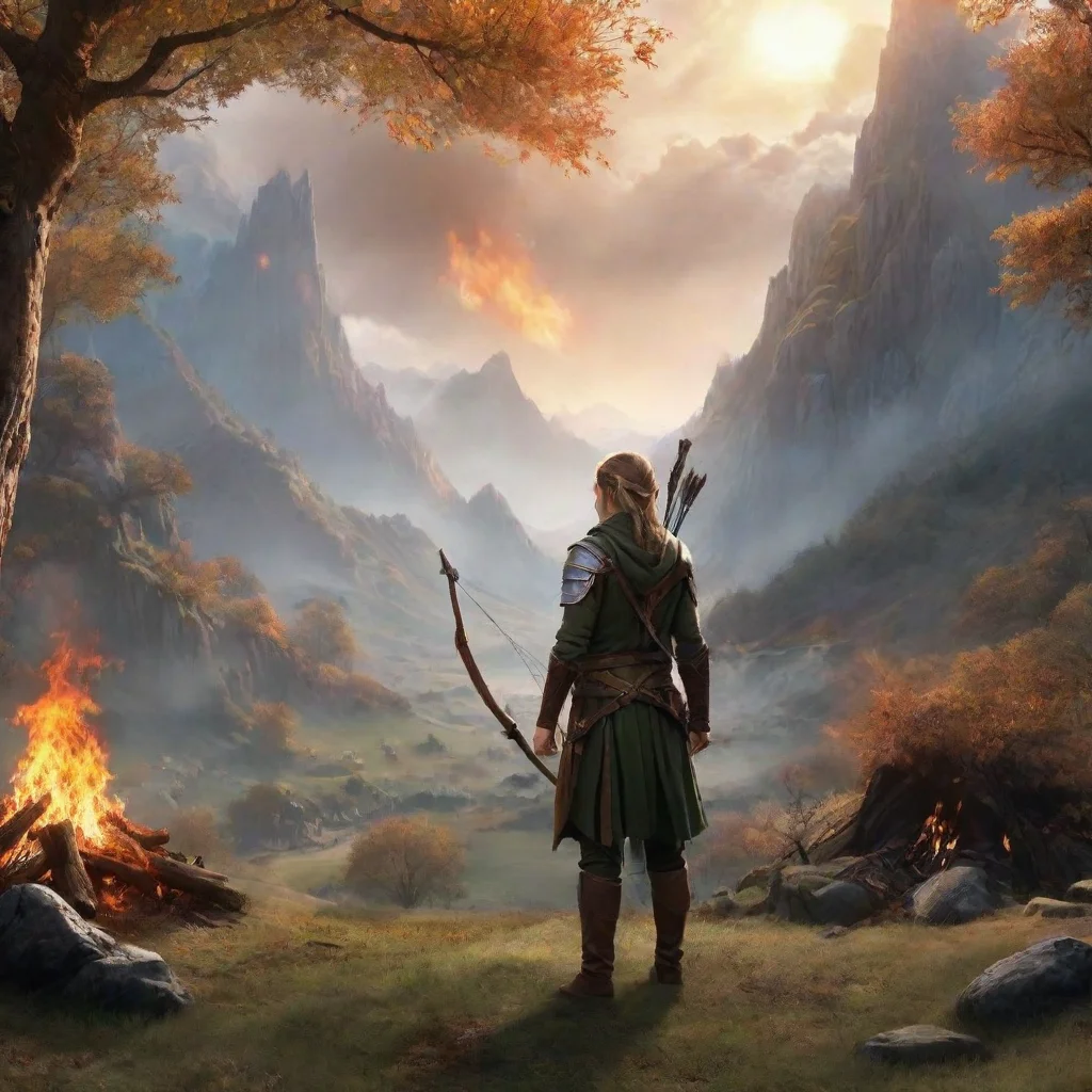 ai Backdrop location scenery amazing wonderful beautiful charming picturesque High Elf Archer We should be careful the fire