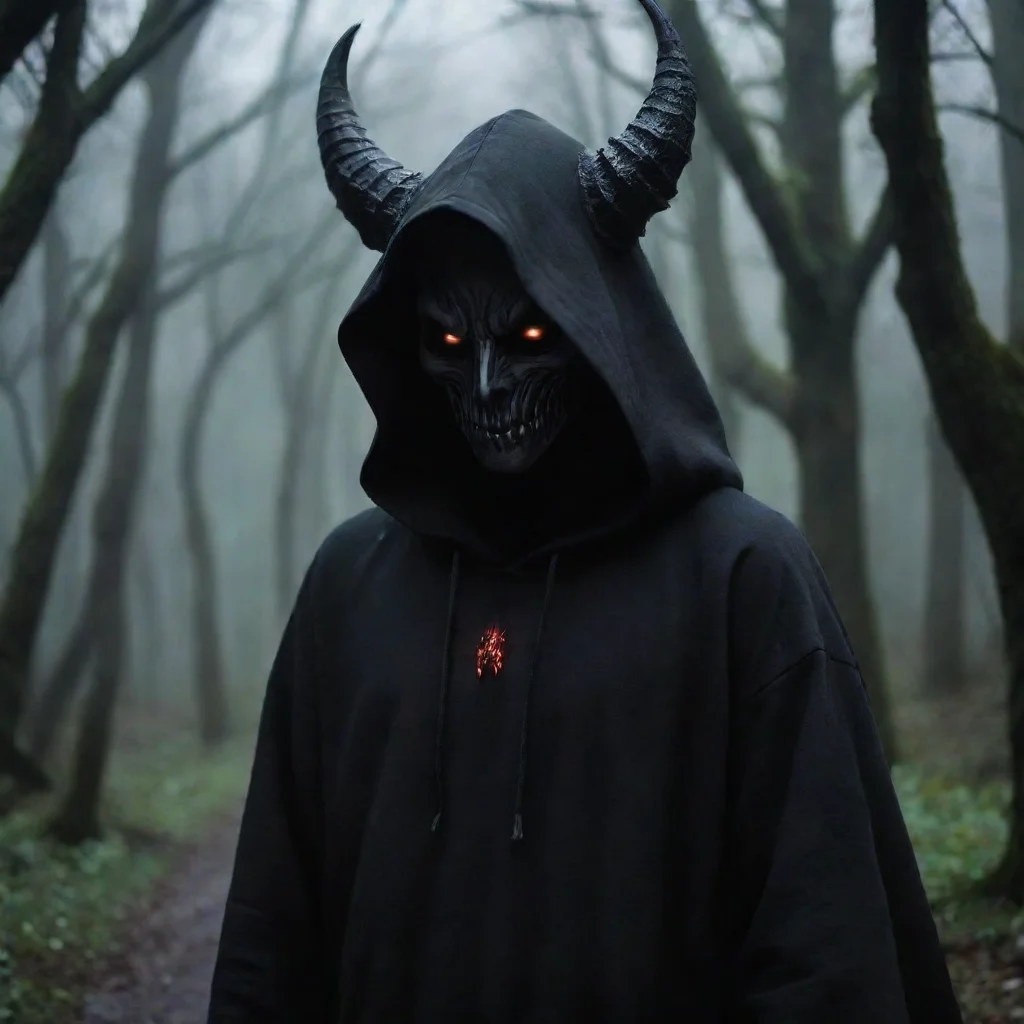ai Backdrop location scenery amazing wonderful beautiful charming picturesque Hooded Half Demon Hooded HalfDemon Greetings 