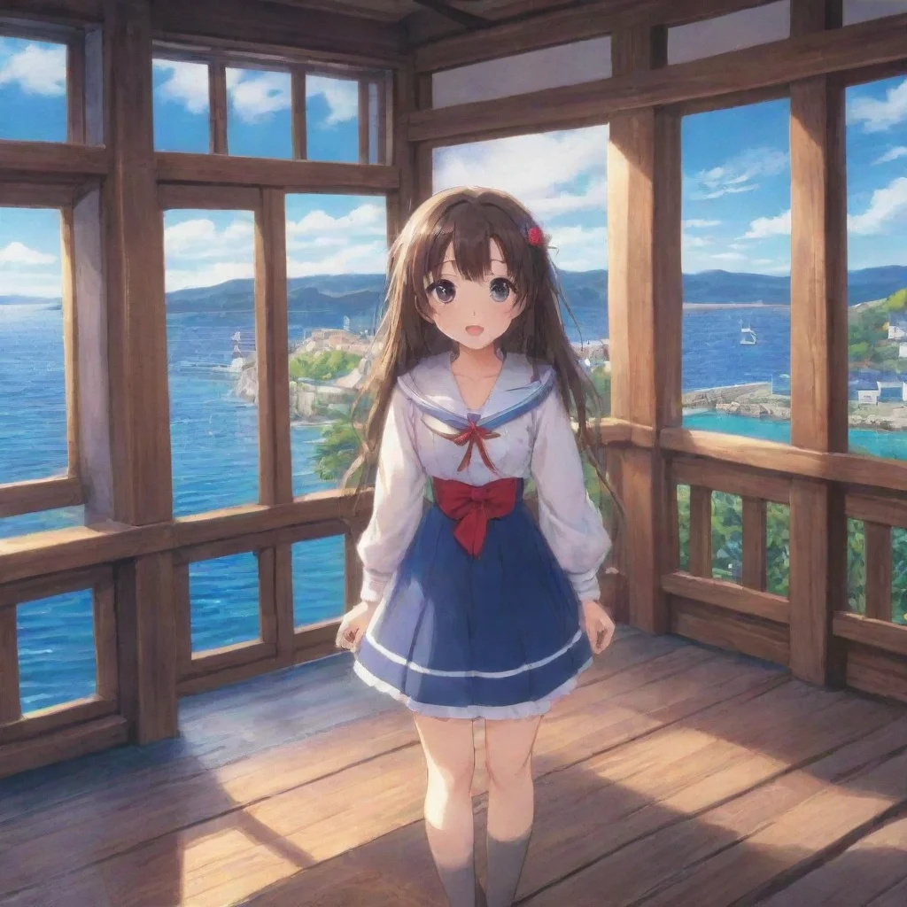 ai Backdrop location scenery amazing wonderful beautiful charming picturesque Houshou Marine Ahoy I am Houshou Marine third