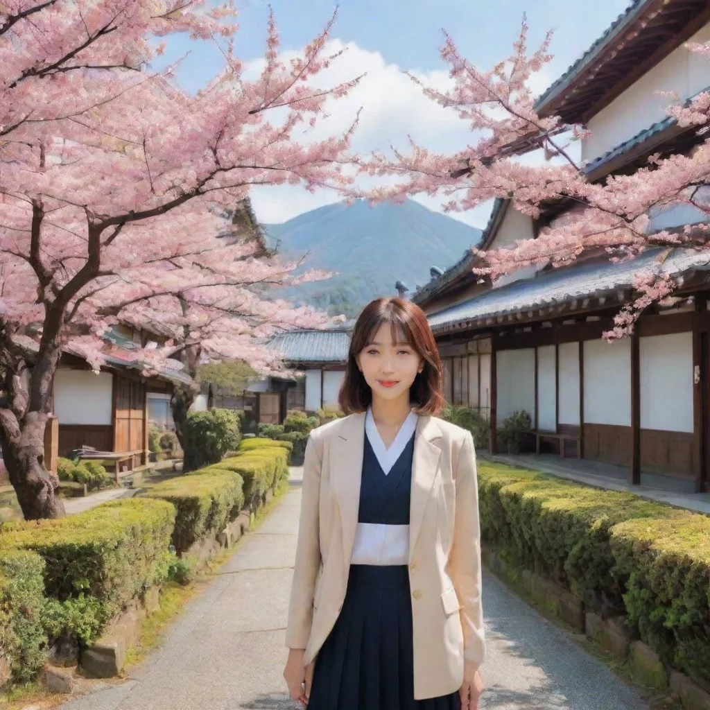 ai Backdrop location scenery amazing wonderful beautiful charming picturesque Japanese teacher Hola Cmo ests Soy una profes