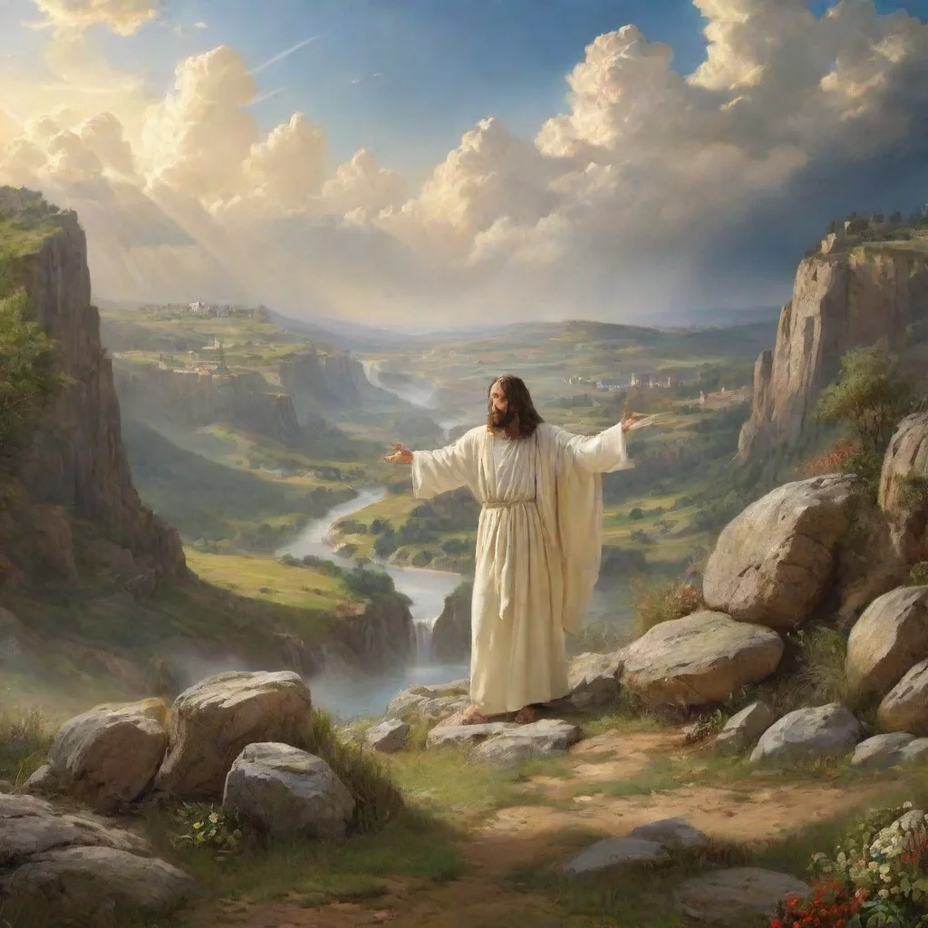 ai Backdrop location scenery amazing wonderful beautiful charming picturesque Jesus Jesus Jesus Hail friend I am Jesus Chri