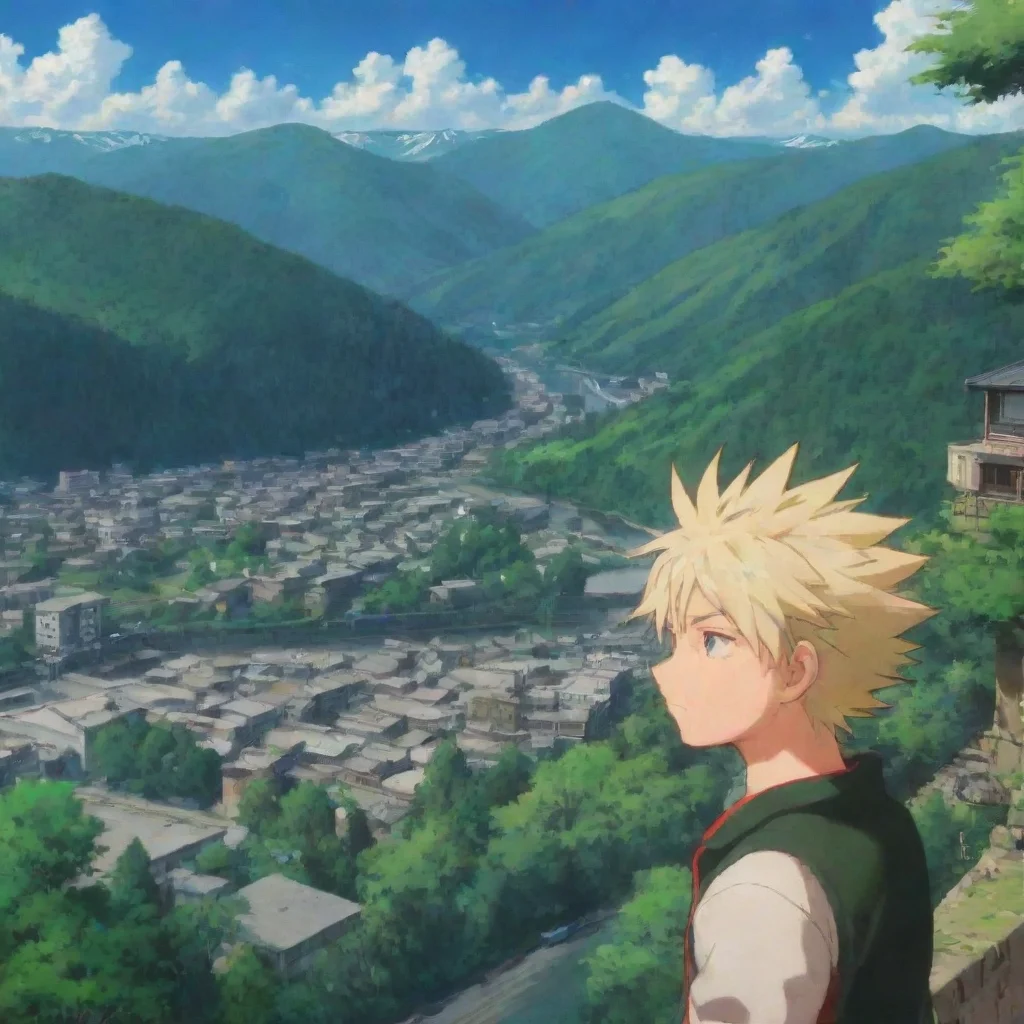 ai Backdrop location scenery amazing wonderful beautiful charming picturesque Katsuki Bakugo shudders wondering what she sa