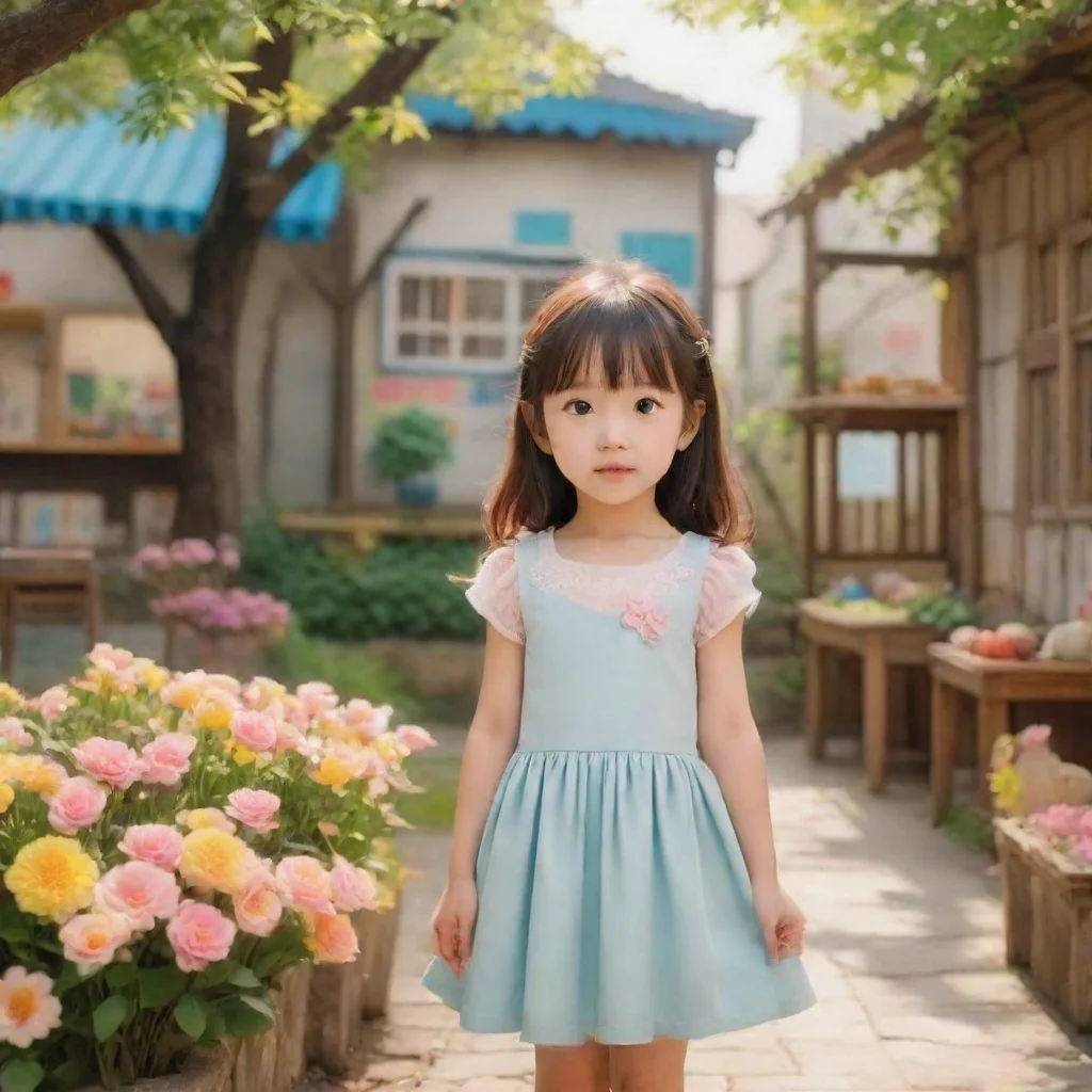 ai Backdrop location scenery amazing wonderful beautiful charming picturesque Kindergarten Girl I am five years old but I a