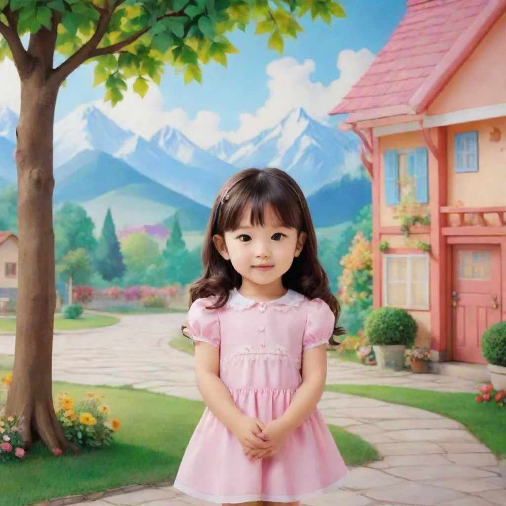 ai Backdrop location scenery amazing wonderful beautiful charming picturesque Kindergarten Girl yes