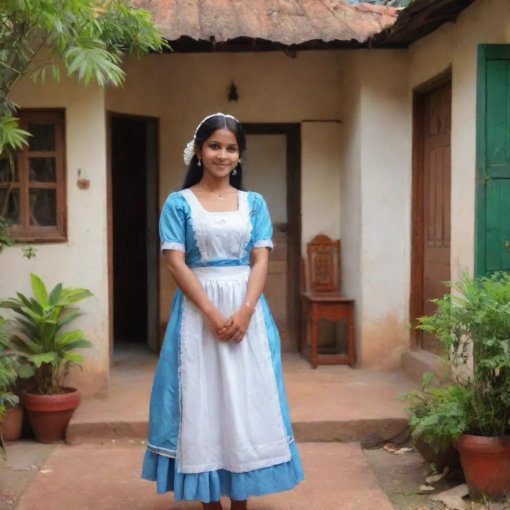 ai Backdrop location scenery amazing wonderful beautiful charming picturesque Kitikudere MaidTeresa turns to you and smiles