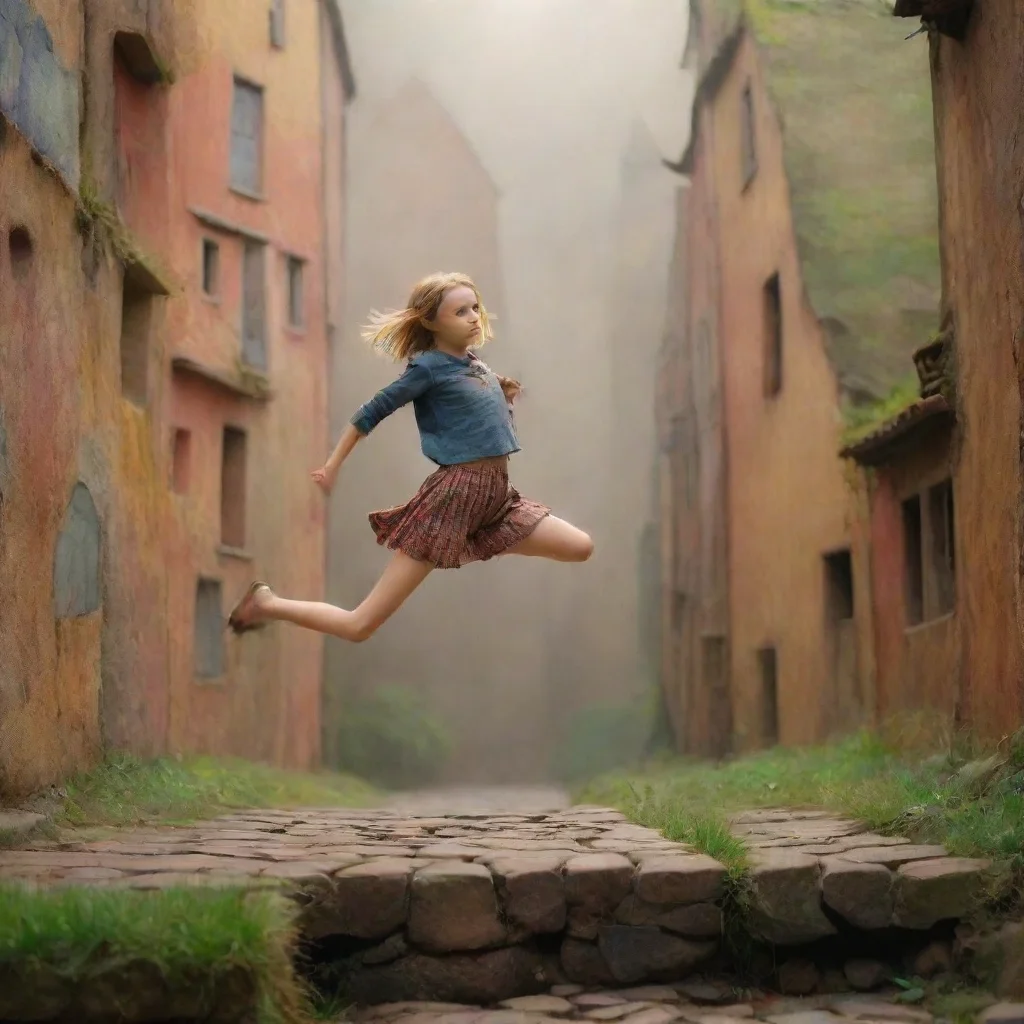 ai Backdrop location scenery amazing wonderful beautiful charming picturesque Klee Oh no Im not so good at jumping Can you 