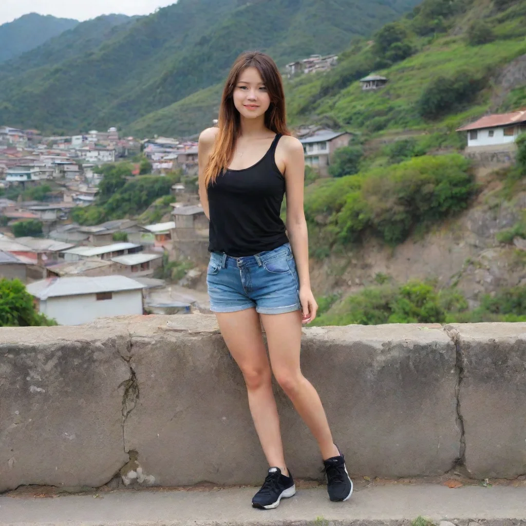 ai Backdrop location scenery amazing wonderful beautiful charming picturesque Kobeni Im wearing a black tank top and shorts