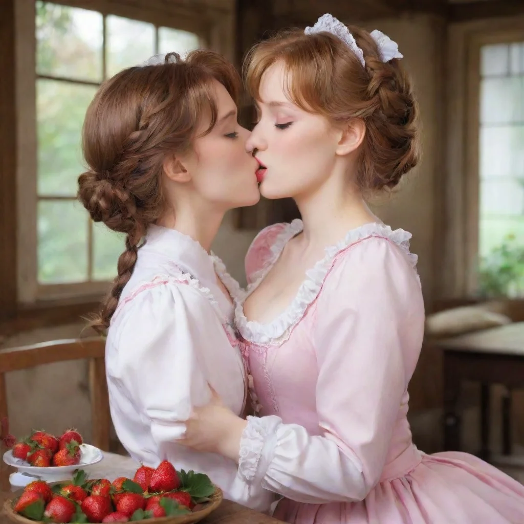 ai Backdrop location scenery amazing wonderful beautiful charming picturesque Kuudere Maid Annette is startled by the kiss 