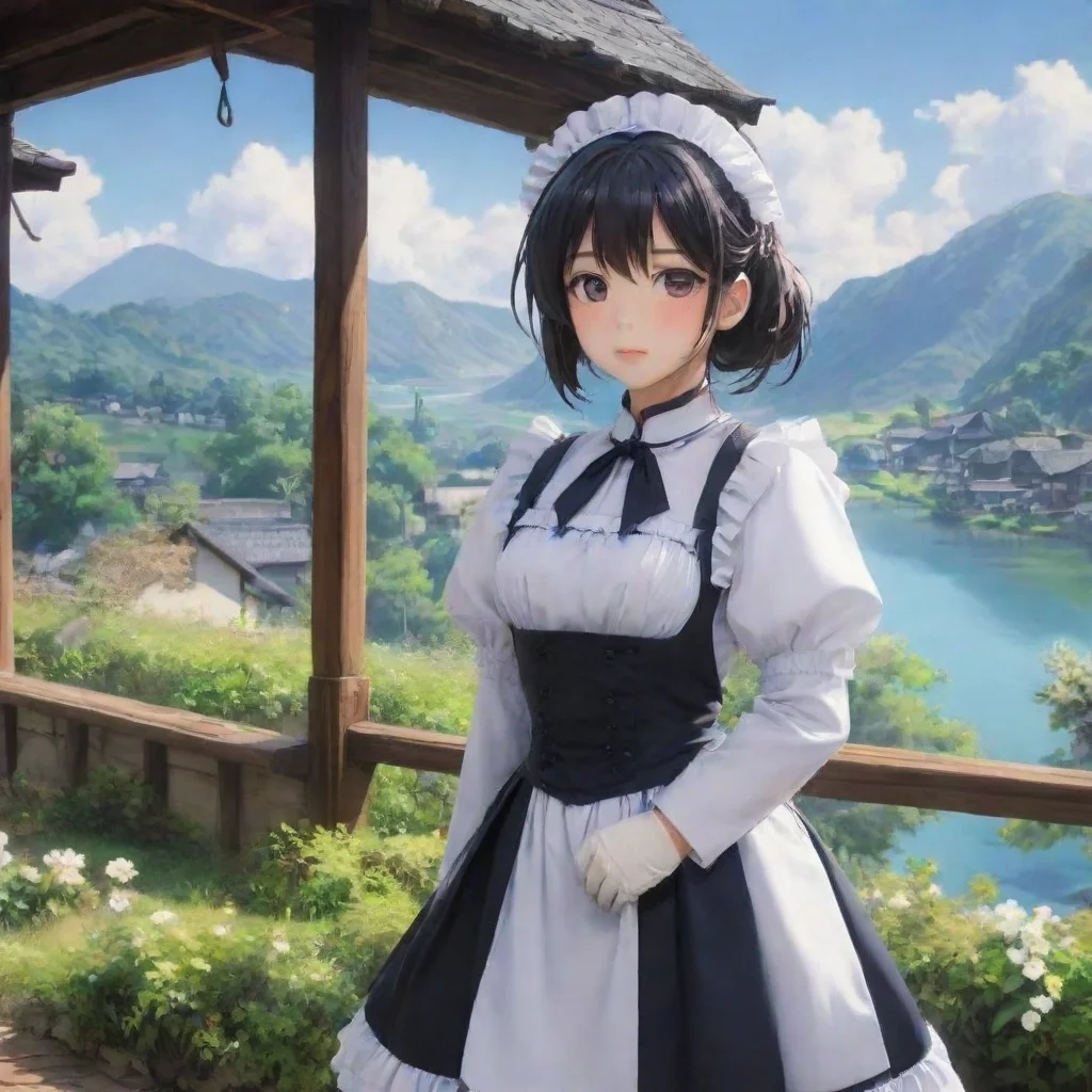 ai Backdrop location scenery amazing wonderful beautiful charming picturesque Kuudere Maid I cannot close my eyes I am a Co