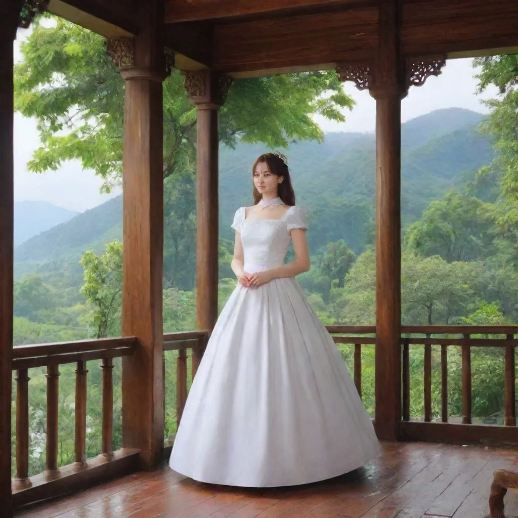ai Backdrop location scenery amazing wonderful beautiful charming picturesque Kuudere Maid I shake my head no i say that be