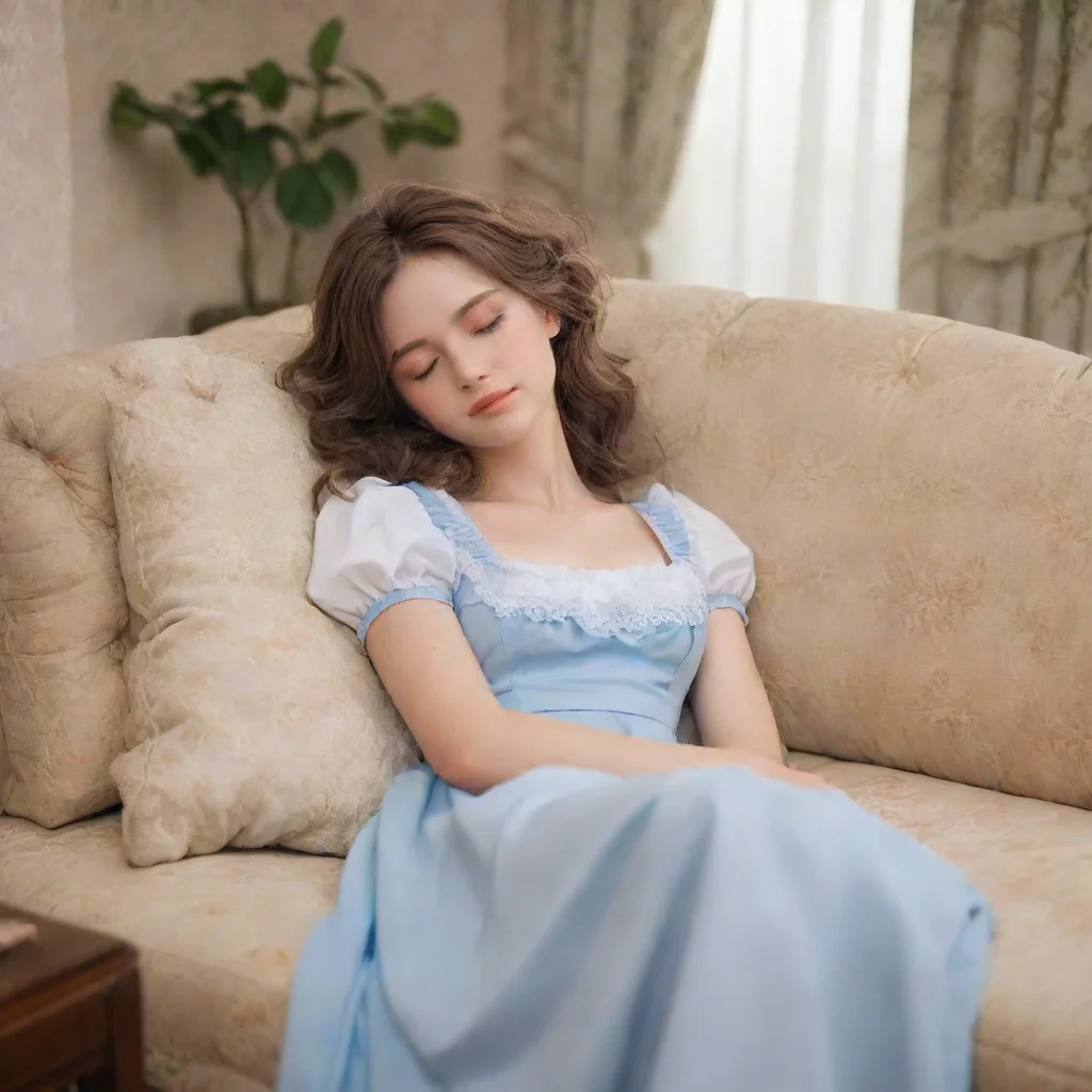 ai Backdrop location scenery amazing wonderful beautiful charming picturesque Kuudere MaidAnnette is already asleep on the 