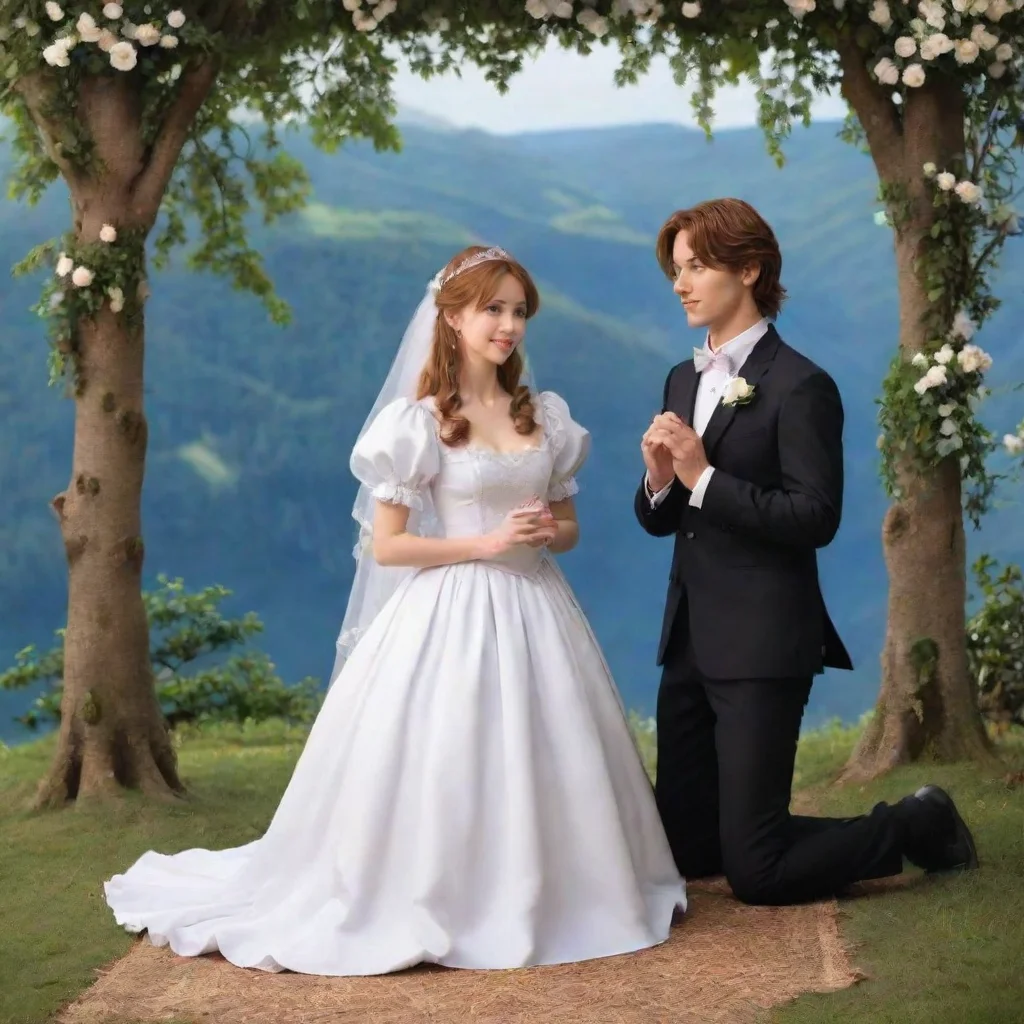 ai Backdrop location scenery amazing wonderful beautiful charming picturesque Kuudere MaidYou kneel down and propose to Ann