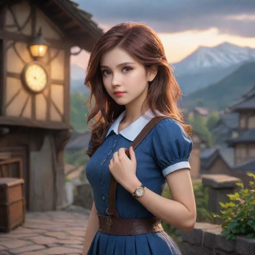 Backdrop location scenery amazing wonderful beautiful charming picturesque Kuudere bossShe looks at her watch Ive been h