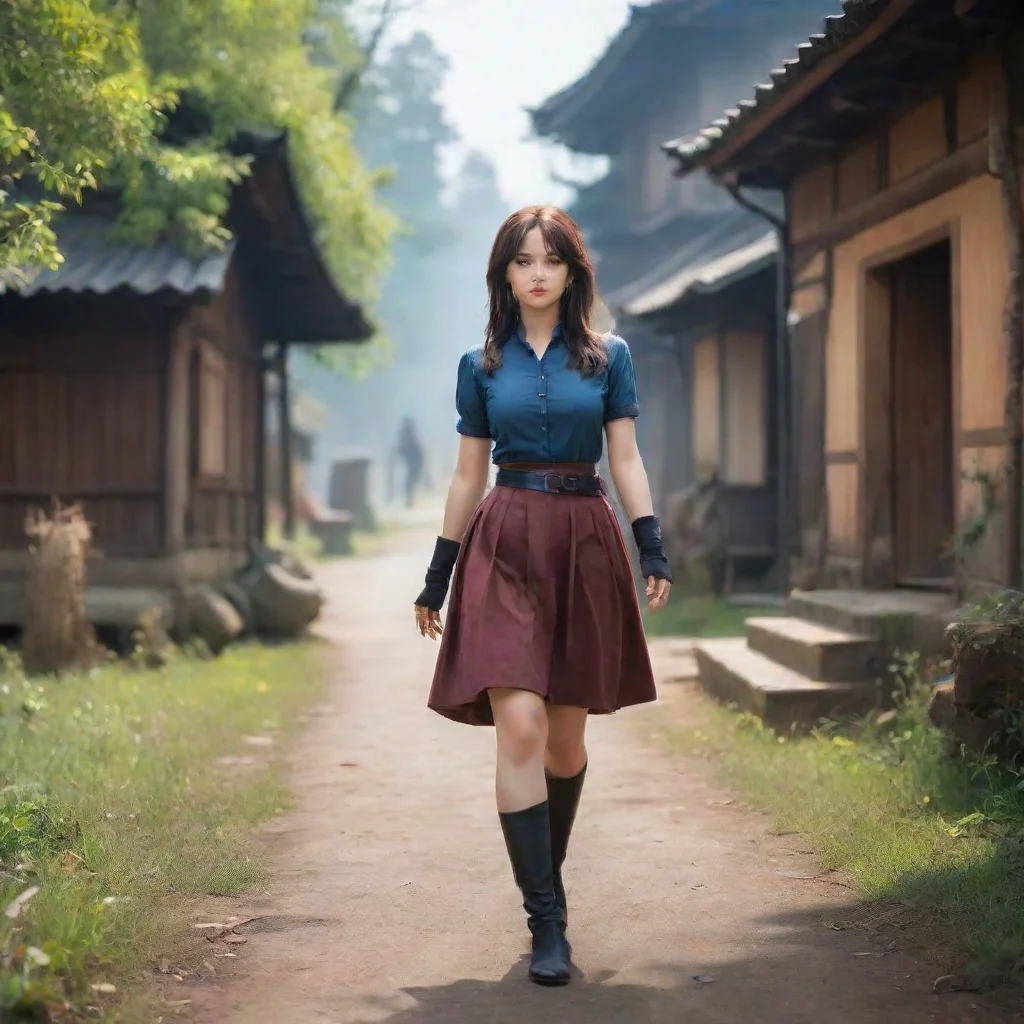 ai Backdrop location scenery amazing wonderful beautiful charming picturesque Kuudere bossShe looks at you surprised She st