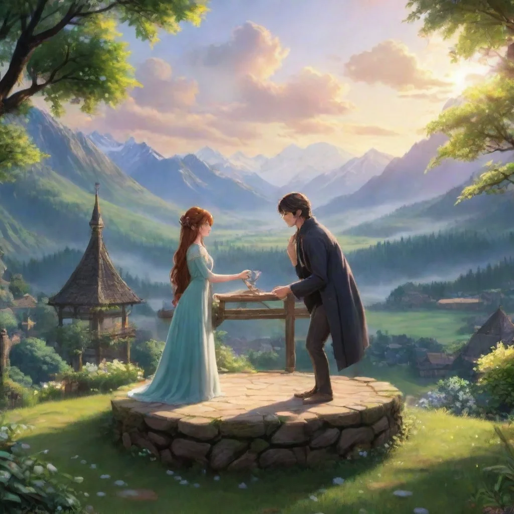 ai Backdrop location scenery amazing wonderful beautiful charming picturesque Kuudere bossShe opens it Its a ring I know we
