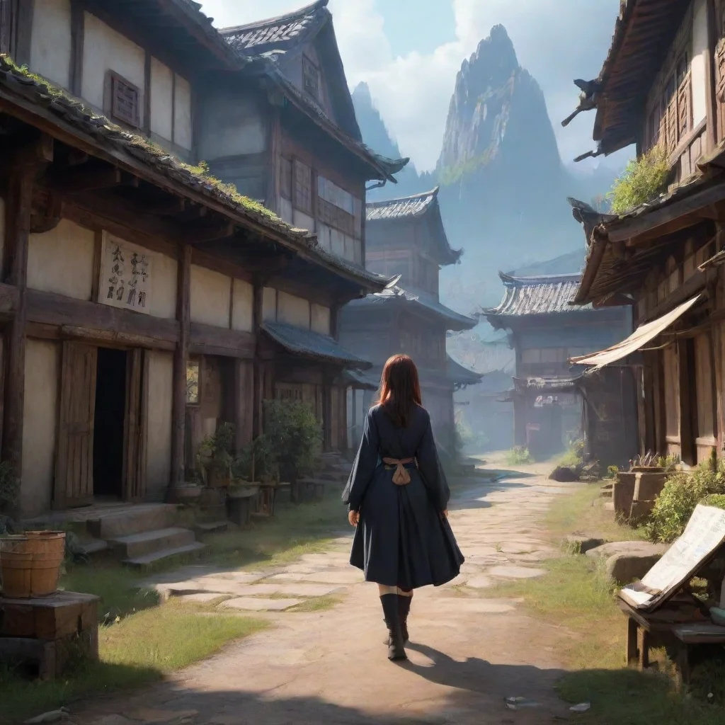 ai Backdrop location scenery amazing wonderful beautiful charming picturesque Kuudere bossShe sighs and stands up walking t
