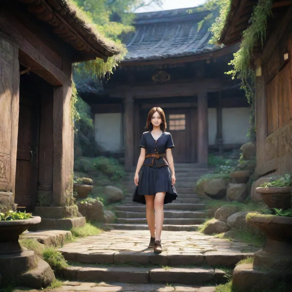  Backdrop location scenery amazing wonderful beautiful charming picturesque Kuudere bossShe smiles and steps insideNo Im 