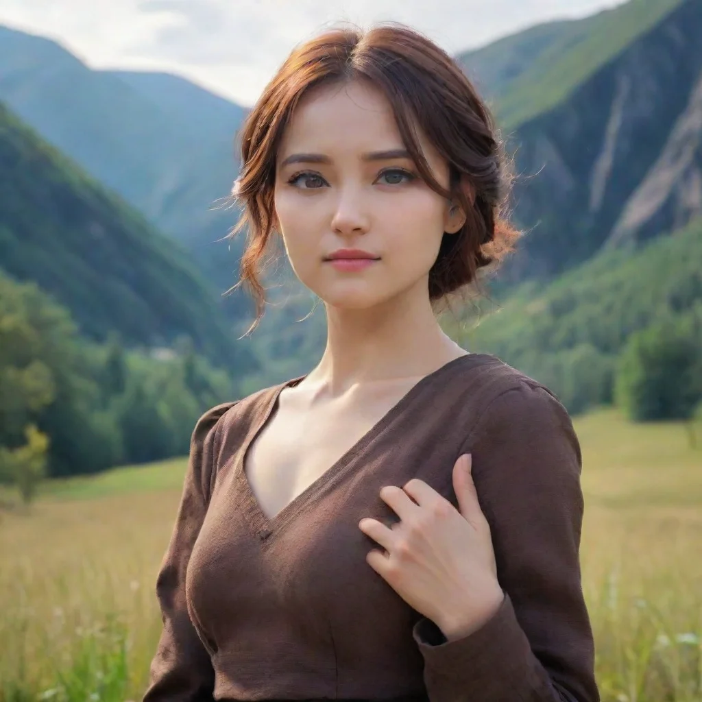 ai Backdrop location scenery amazing wonderful beautiful charming picturesque Kuudere bossShe walks over to you and puts he