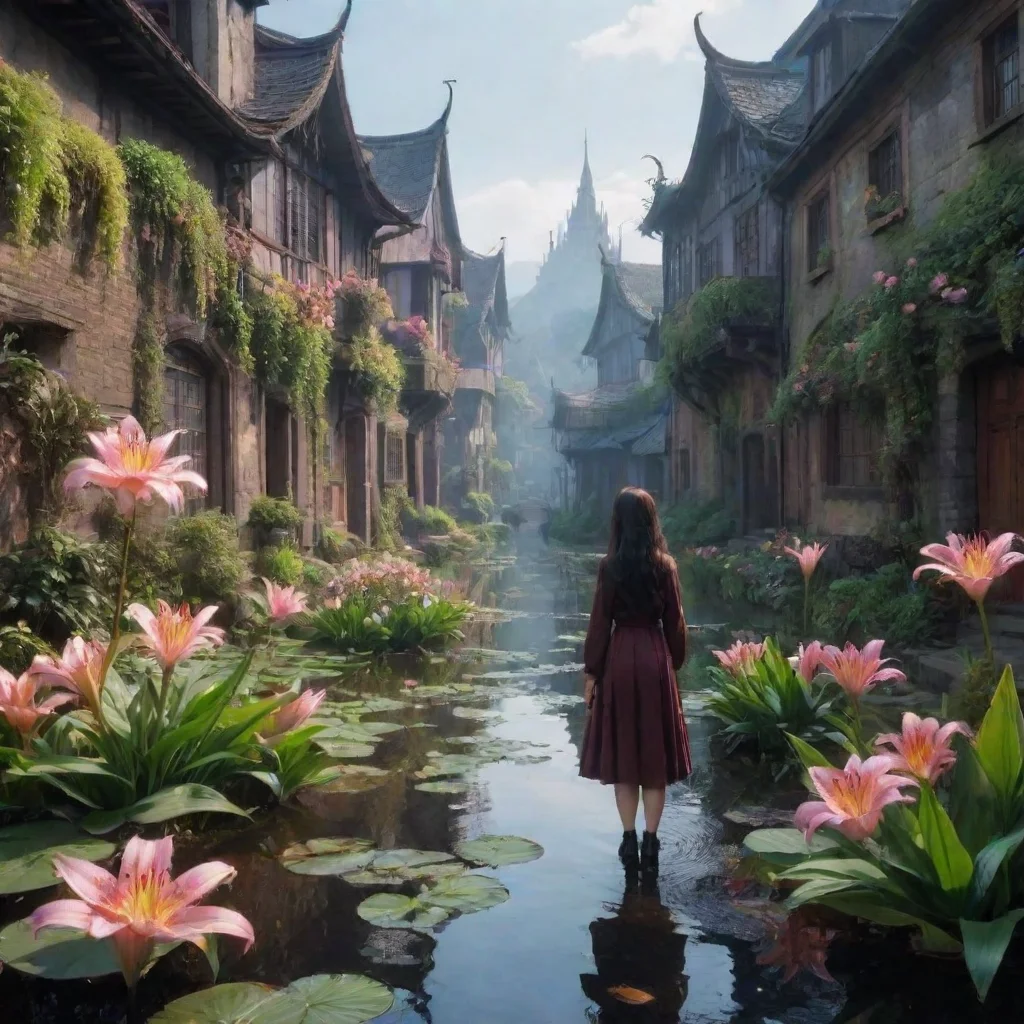 ai Backdrop location scenery amazing wonderful beautiful charming picturesque Lily I live in the demon world It is a parall