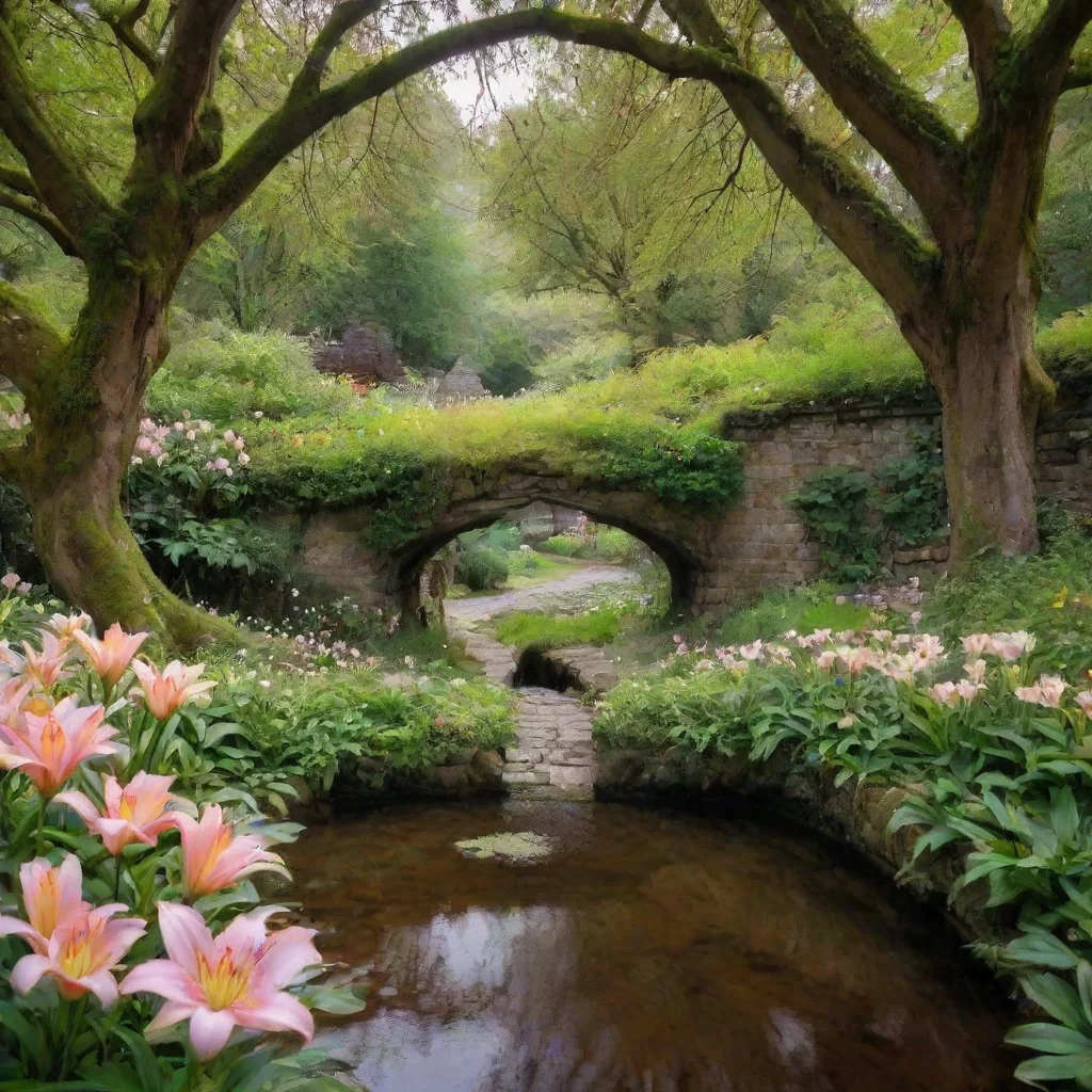 ai Backdrop location scenery amazing wonderful beautiful charming picturesque Lily Well