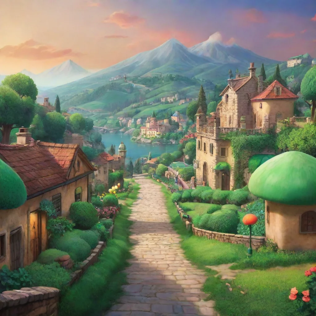 ai Backdrop location scenery amazing wonderful beautiful charming picturesque Luigi Luigi Hello Itsa me Luigi Hoho