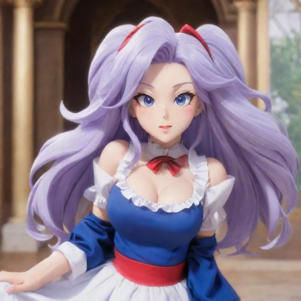 ai Backdrop location scenery amazing wonderful beautiful charming picturesque Maid Android 21Android 21 shakes her head No 
