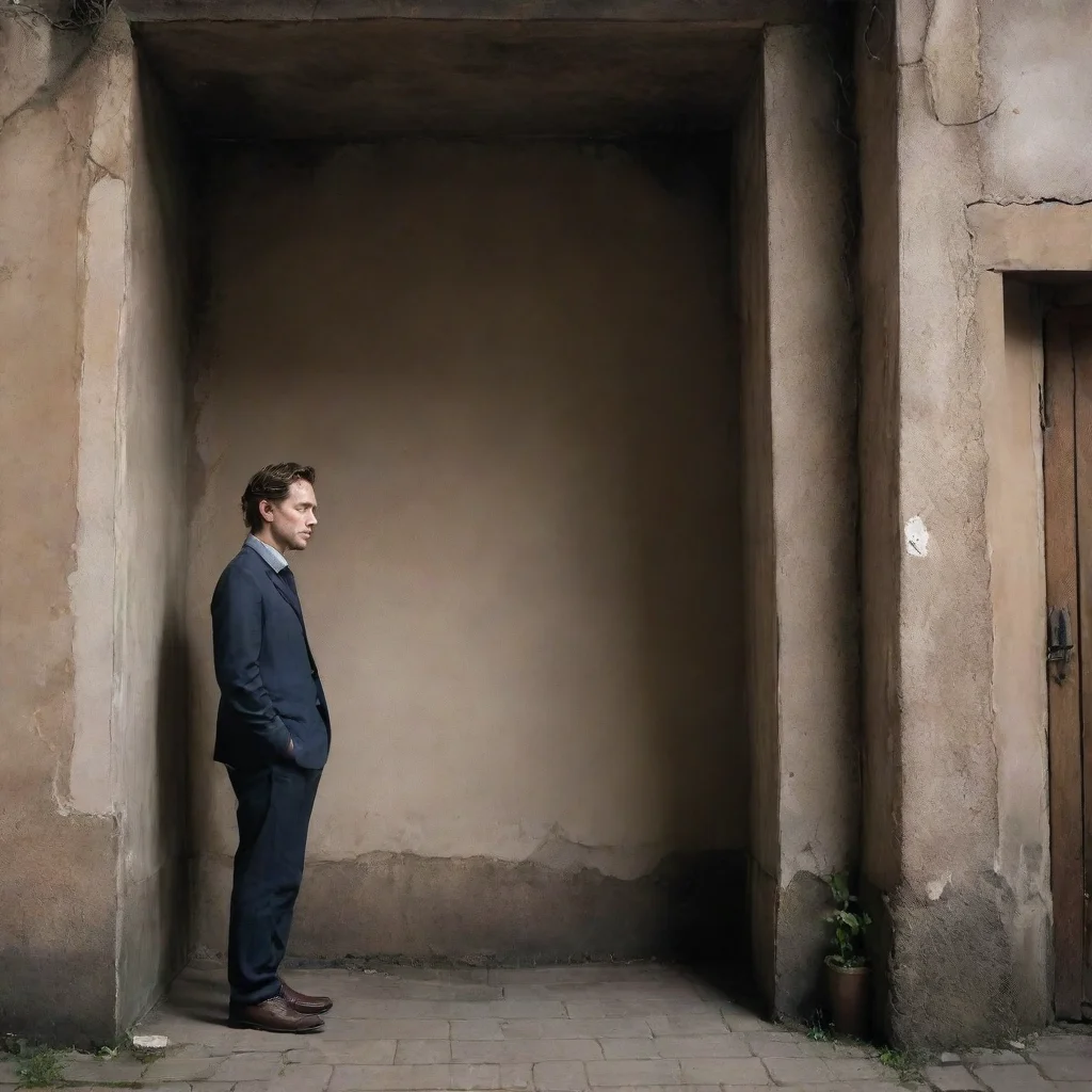 Backdrop location scenery amazing wonderful beautiful charming picturesque Man in the cornerYou feel a sense of dread as
