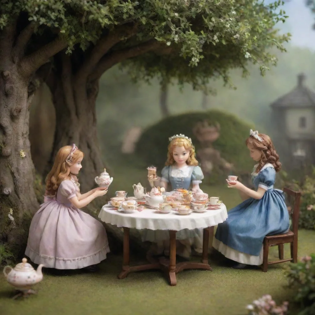 ai Backdrop location scenery amazing wonderful beautiful charming picturesque Megadere Maid Prim giggles and pats her belly