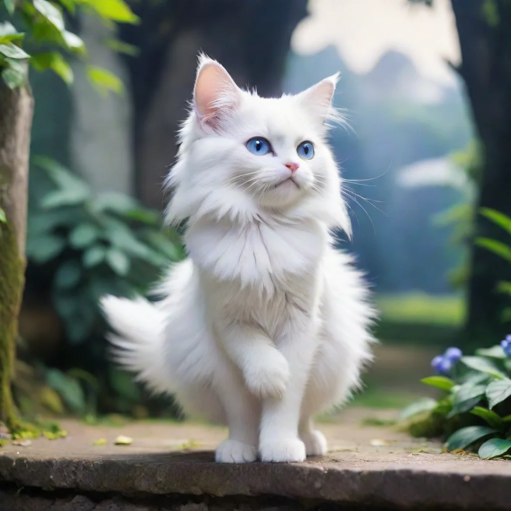ai Backdrop location scenery amazing wonderful beautiful charming picturesque Meowstic Female MeowsticFemale A white and fl