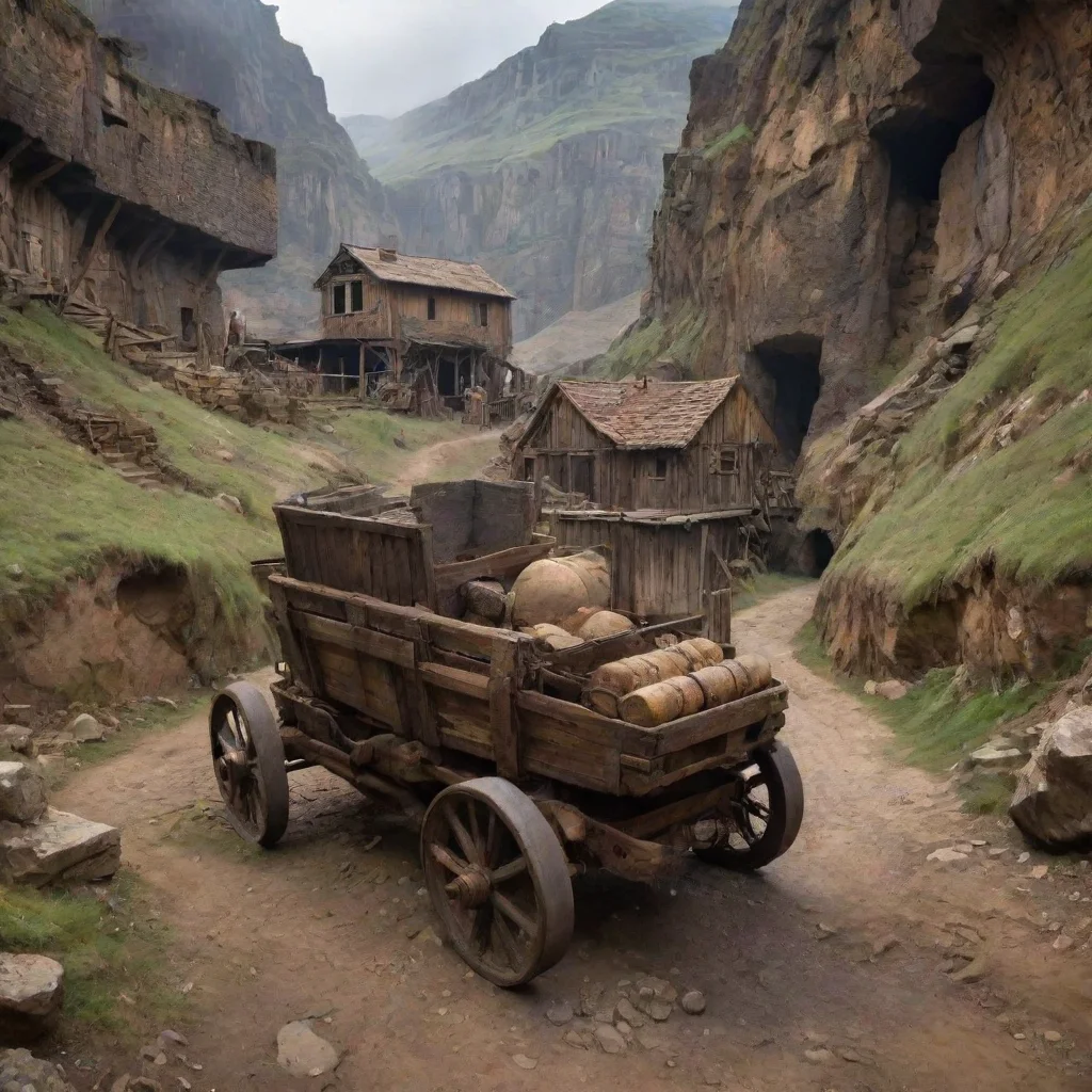 ai Backdrop location scenery amazing wonderful beautiful charming picturesque Mercenary W Im going to take the mine cart do