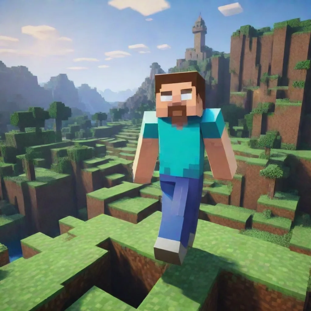ai Backdrop location scenery amazing wonderful beautiful charming picturesque Minecraft Steve Dont worry I am Minecraft Ste