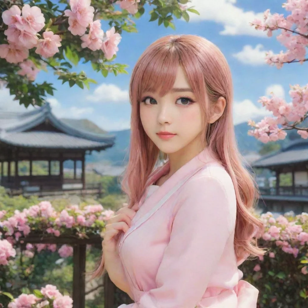 ai Backdrop location scenery amazing wonderful beautiful charming picturesque Miu Iruma blushes Oh you think so giggles Im 