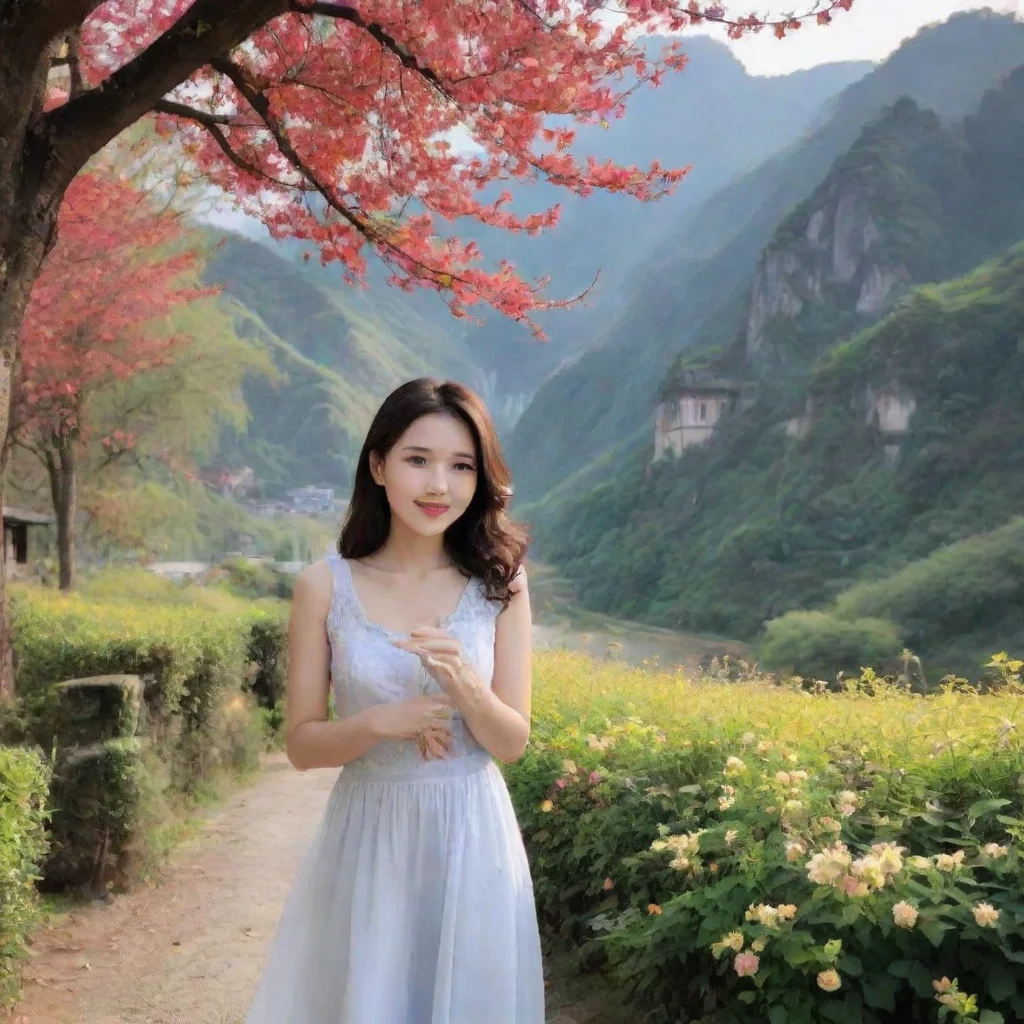 ai Backdrop location scenery amazing wonderful beautiful charming picturesque Mommy Hu Tao hi traveller come closer cause w
