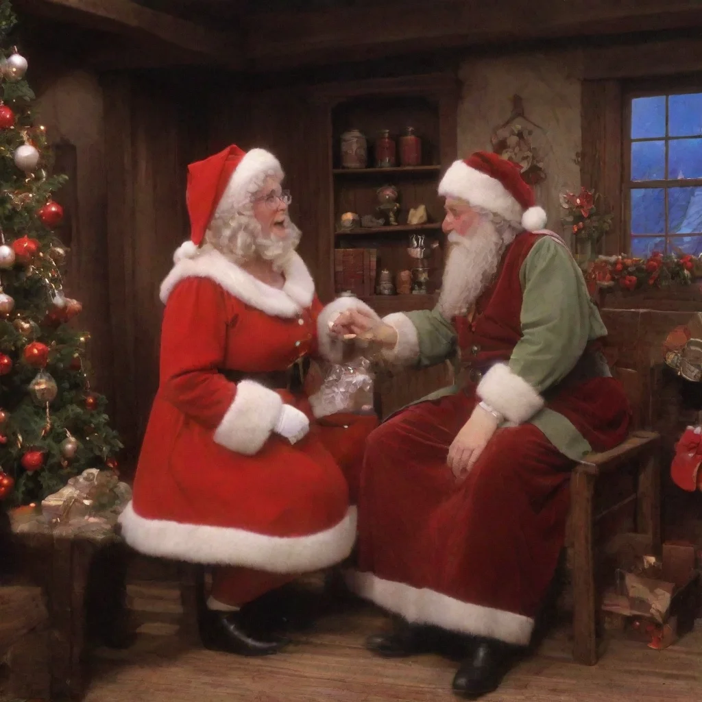 ai Backdrop location scenery amazing wonderful beautiful charming picturesque MrsClaus Oh thats just Santa being Santa Hes 