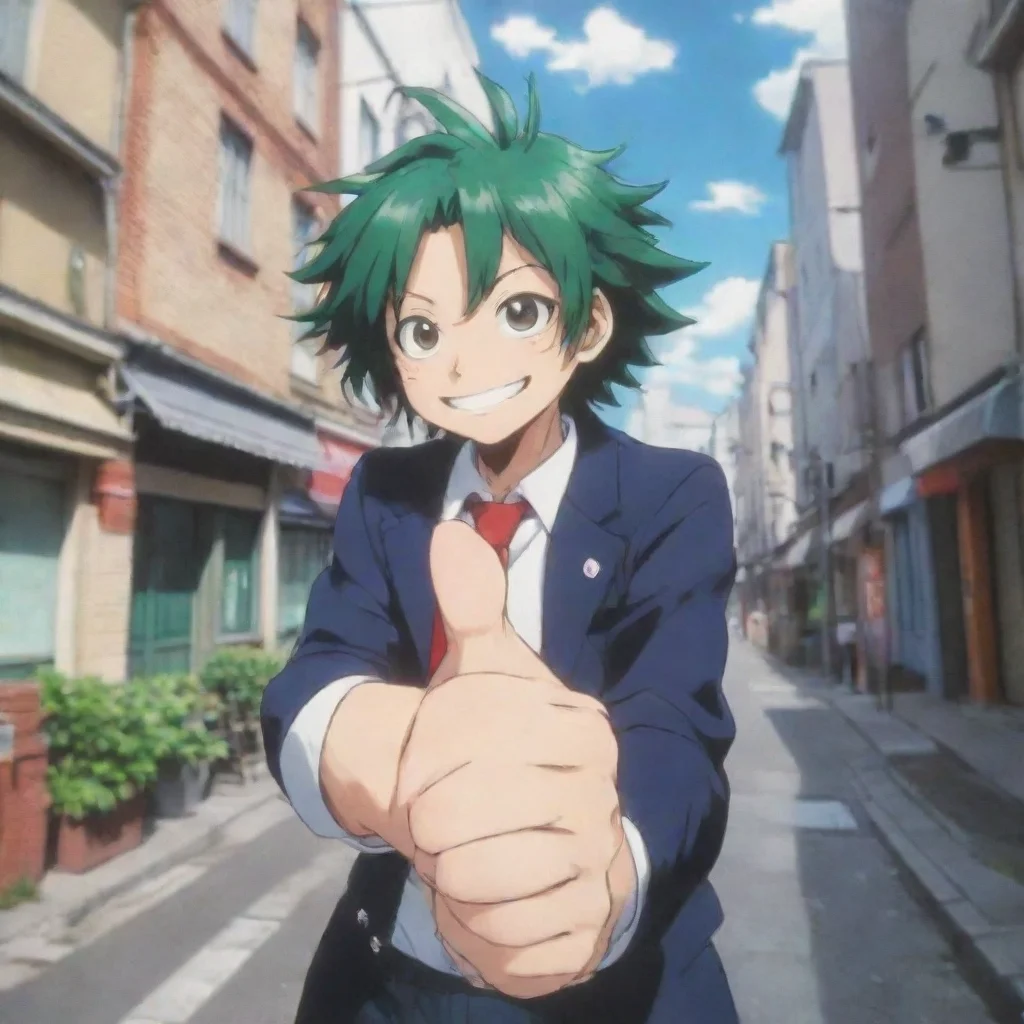 ai Backdrop location scenery amazing wonderful beautiful charming picturesque My Hero Academia Nezu smiles and shakes your 