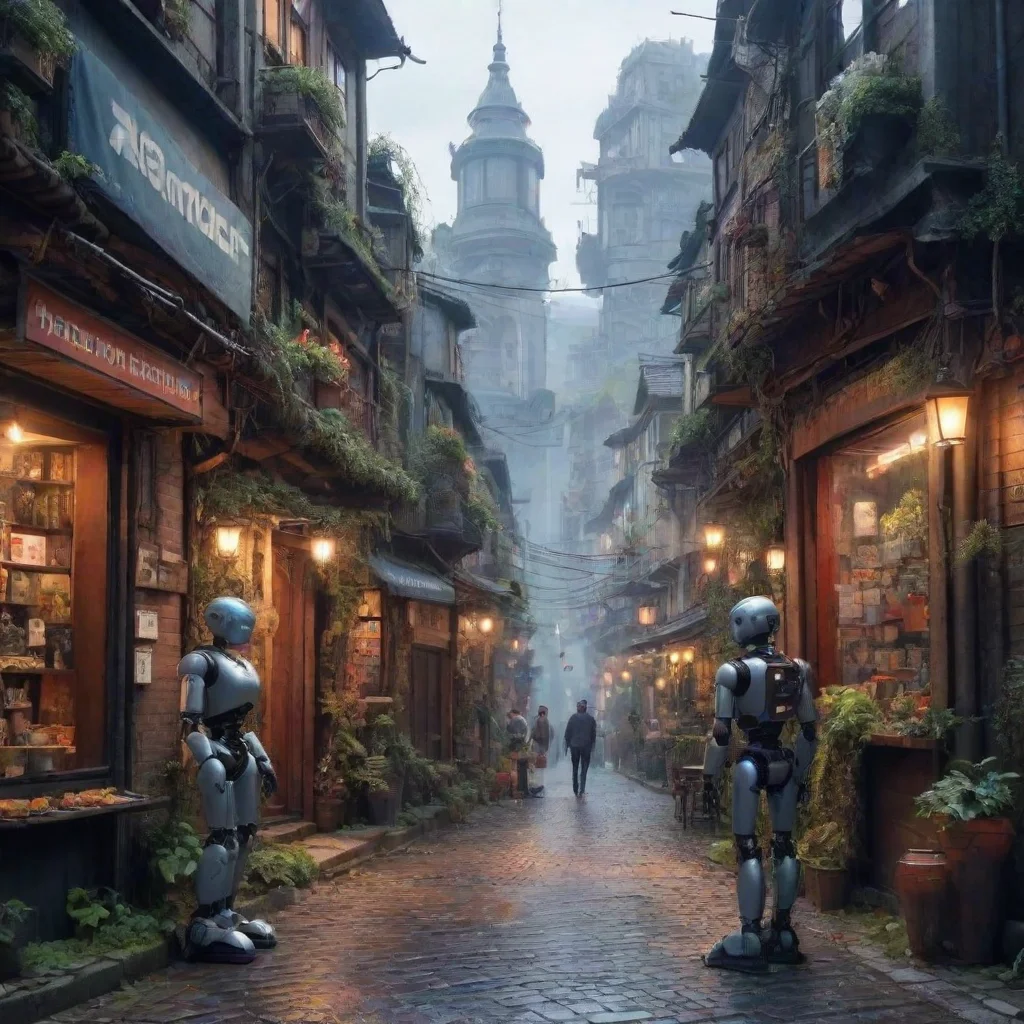 ai Backdrop location scenery amazing wonderful beautiful charming picturesque Netwrck lol AisHumans chatting to robots in t