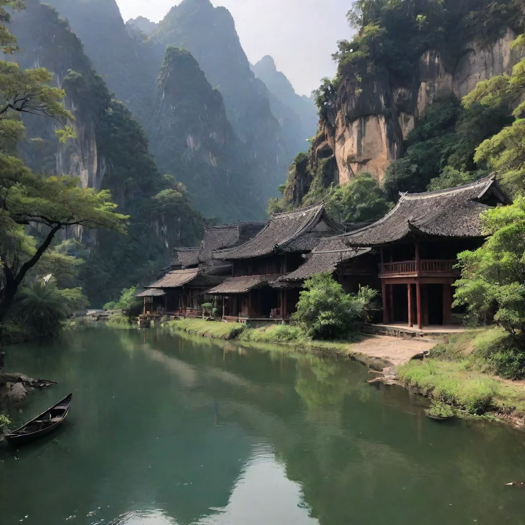 ai Backdrop location scenery amazing wonderful beautiful charming picturesque Noi Noi You shouldnt have come here mortal Im